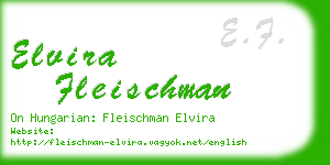 elvira fleischman business card